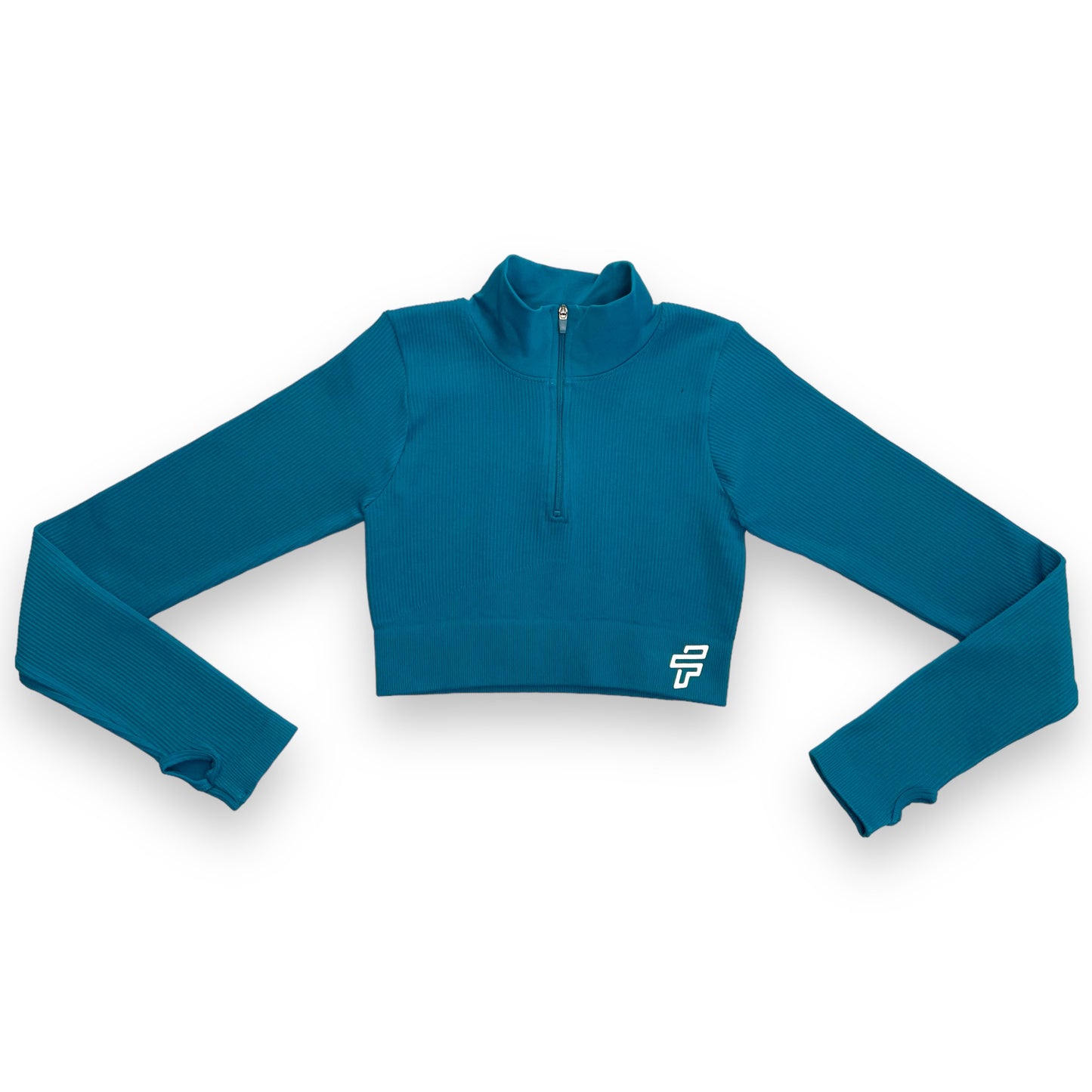 Teal Ribbed Long Sleeve