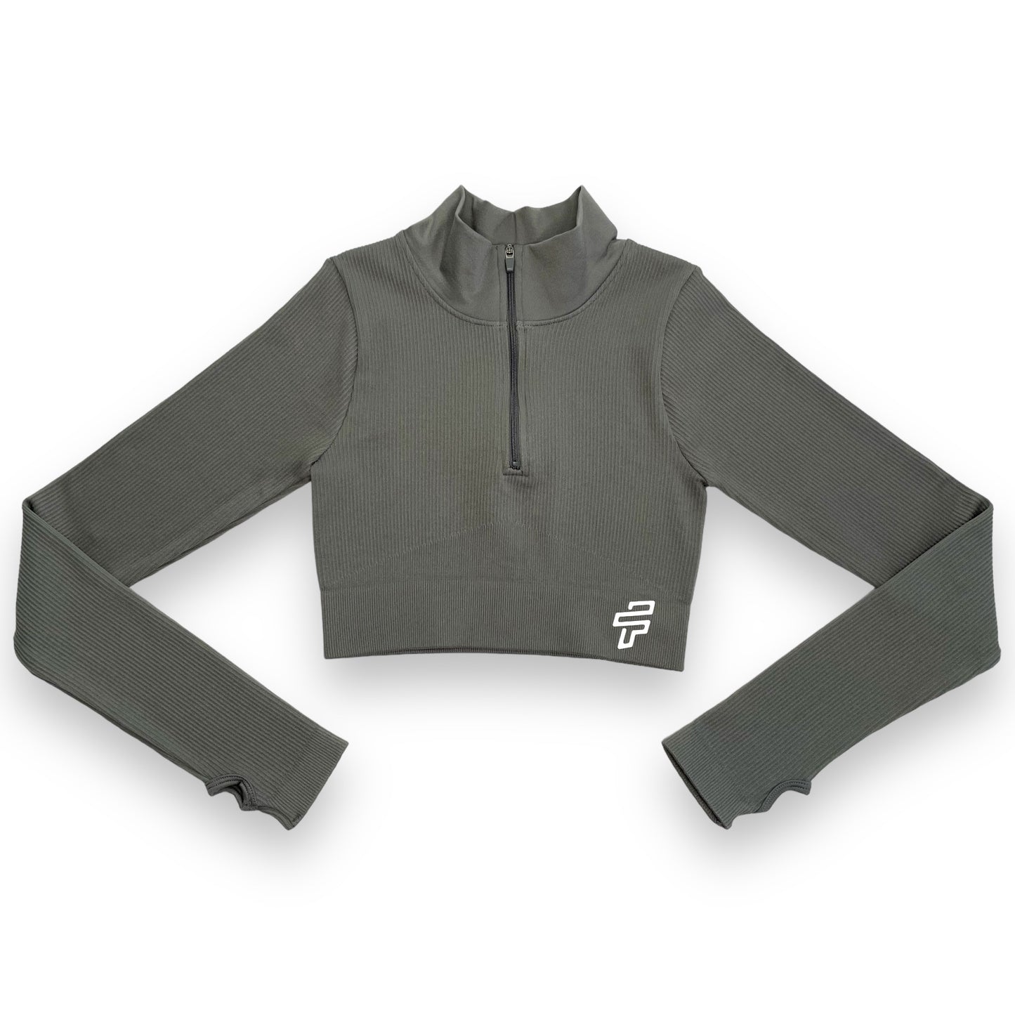 Grey Ribbed Long Sleeve