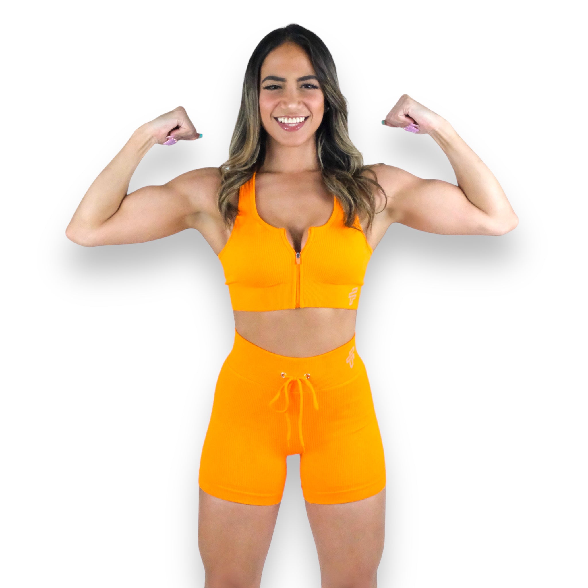 Femme Activewear  Ribbed Sports Bra and Shorts Matching Set –  FemmeActiveWear