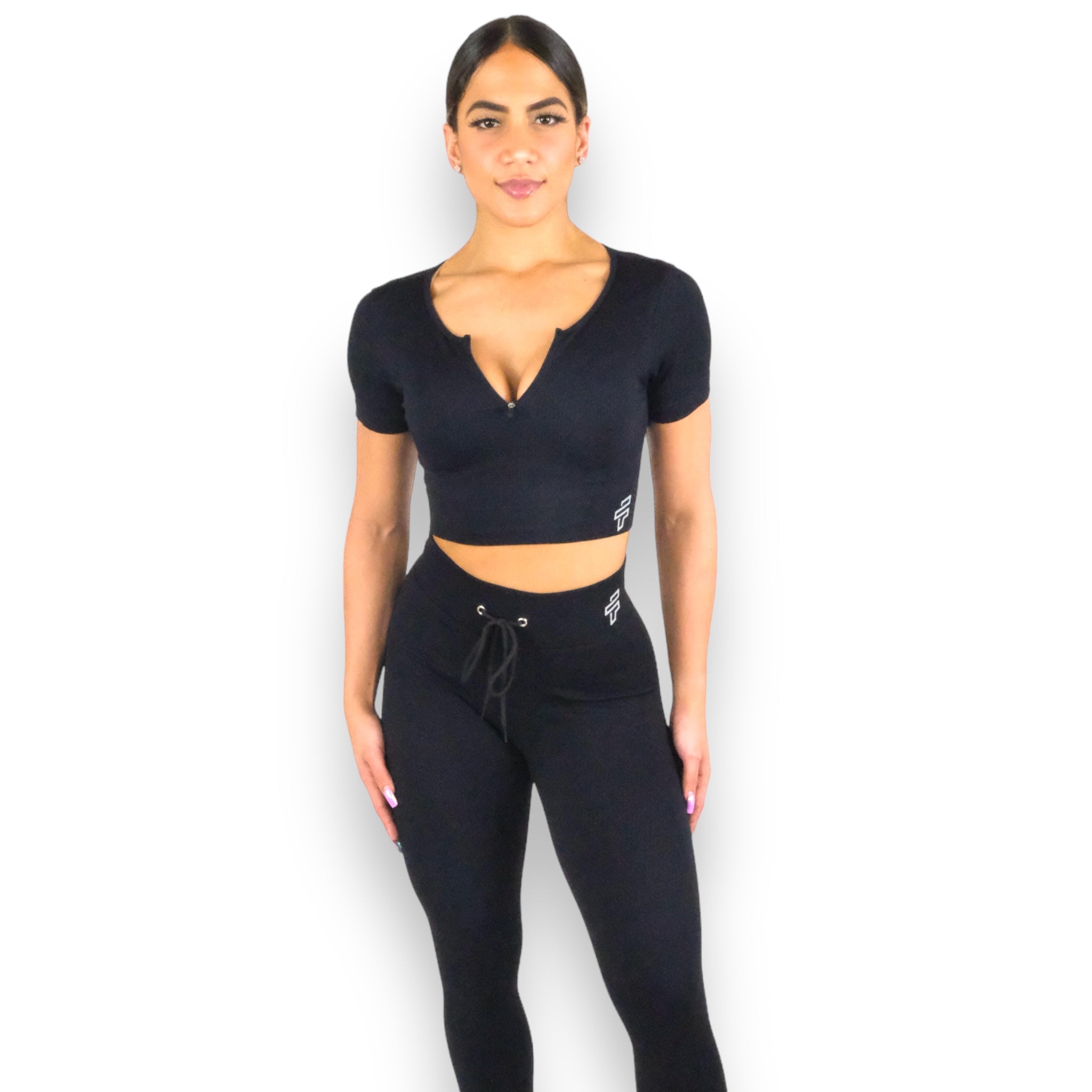 Ensemble fashion legging crop femme